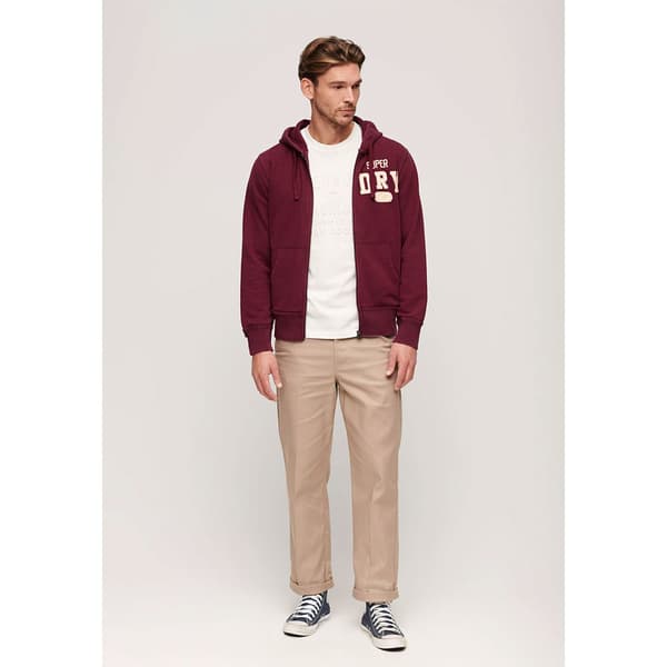 Superdry Vintage Athletic Sweatshirt Med Dragkedja Röd 2XL Man
