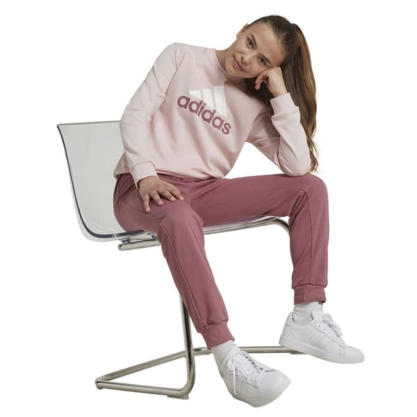 Adidas Essentials Big Logo French Terry Joggers Träningsdräkt Rosa 7-8 Years Pojke
