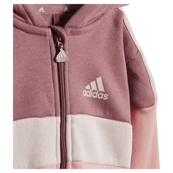 Adidas Tiberio 3 Stripes Colorblock Fleece Træningsdragt Rosa 9-12 Months Dreng