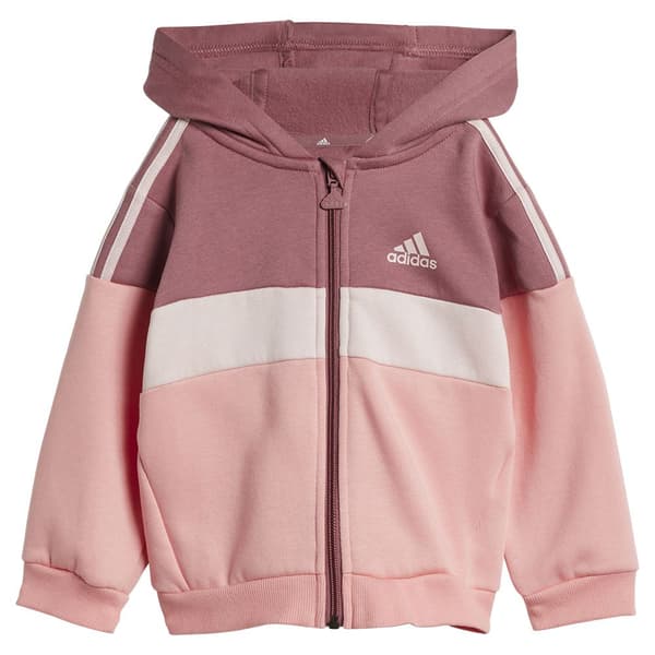 Adidas Tiberio 3 Stripes Colorblock Fleece Træningsdragt Rosa 9-12 Months Dreng