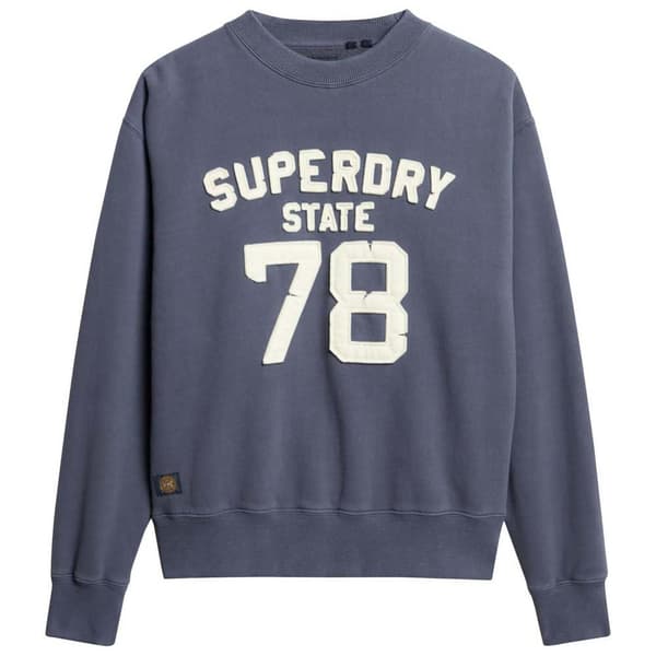 Superdry Applique Athletic Loose Tröja Blå S Kvinna