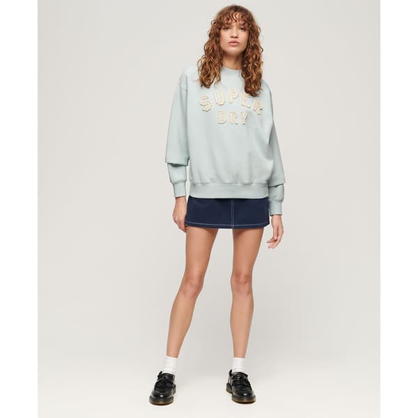 Superdry Applique Athletic Loose Tröja Blå S Kvinna