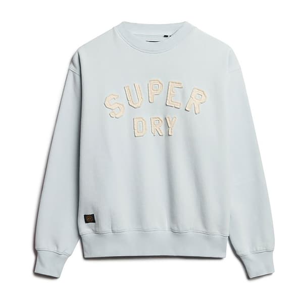 Superdry Applique Athletic Loose Tröja Blå S Kvinna