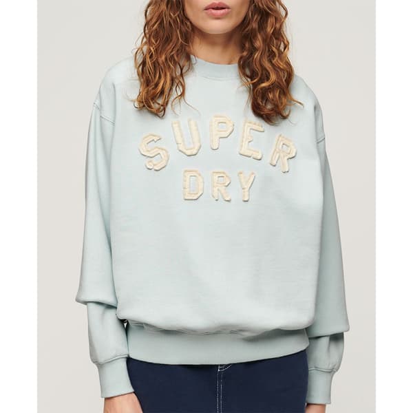 Superdry Applique Athletic Loose Tröja Blå S Kvinna
