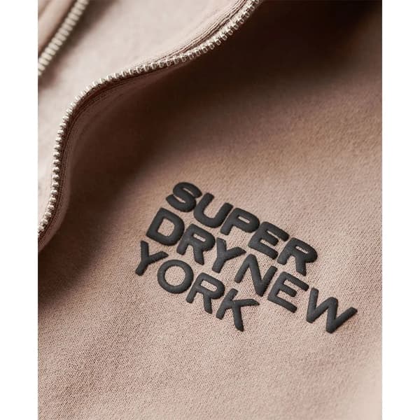 Superdry Luxury Sport Loose Sweatshirt Med Dragkedja Beige L Man