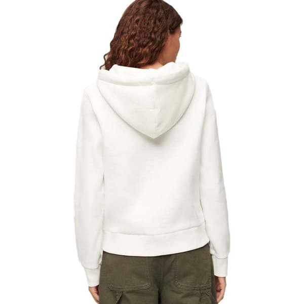 Superdry Metallic Vl Graphic Hættetrøje Beige S Kvinde
