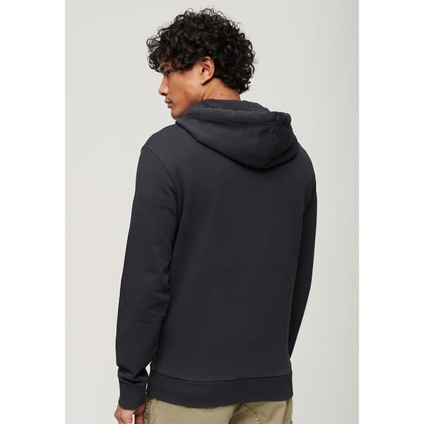 Superdry Classic Vl Heritage Chest Tröja Med Huva Svart S Man