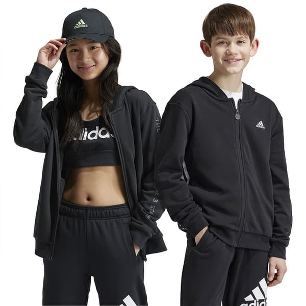 Adidas Street Jam Sweatshirt Med Dragkedja Svart 15-16 Years Pojke