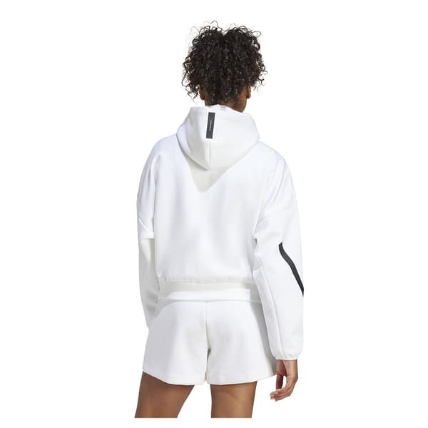Adidas Z.n.e Sweatshirt Med Dragkedja Vit S / Regular Kvinna