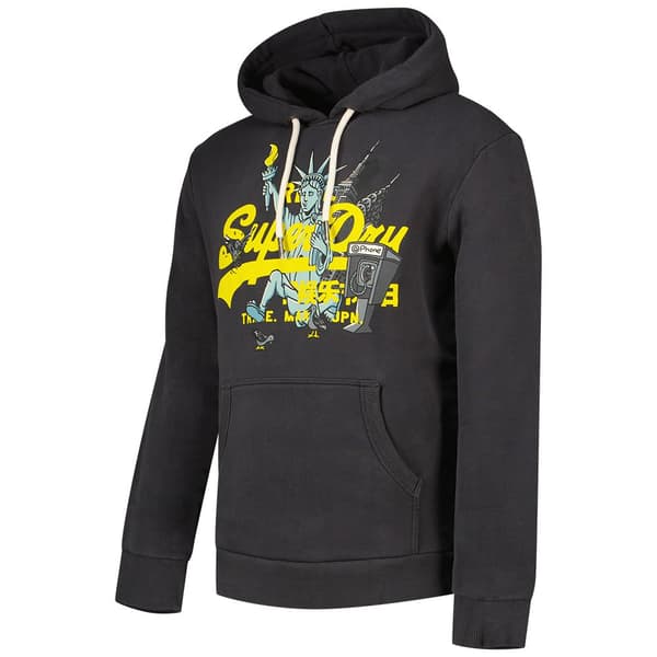 Superdry New York Vl Graphic Huvtröja Svart S Man