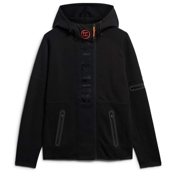 Superdry Tech Logo Sweatshirt Med Dragkedja Svart M Man