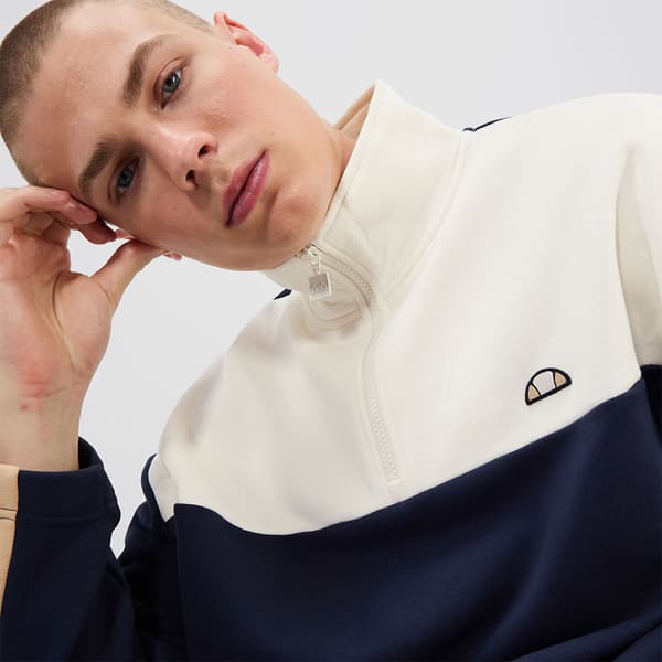Ellesse Ineralo Halv Lynlås Sweatshirt Blå M Mand