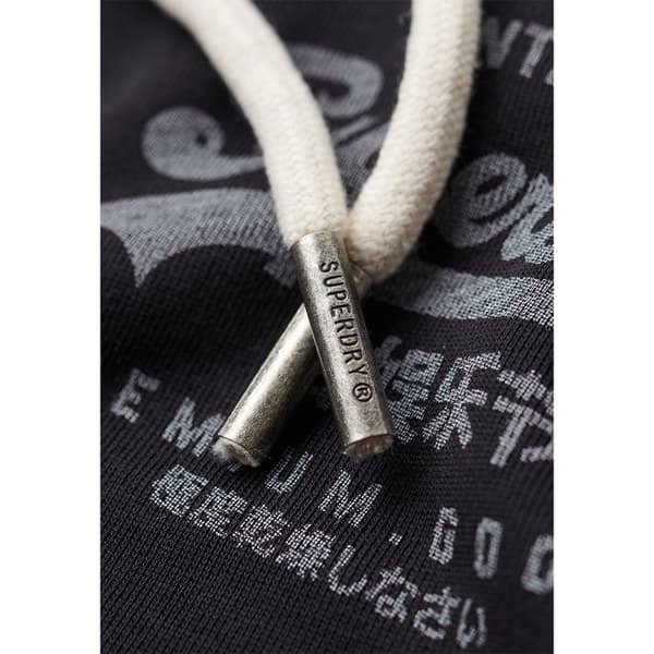 Superdry Classic Vl Heritage Chest Tröja Med Huva Svart 2XL Man