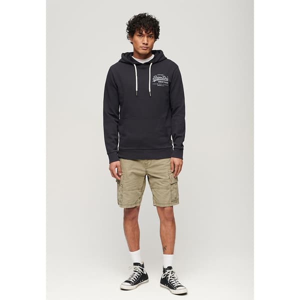 Superdry Classic Vl Heritage Chest Tröja Med Huva Svart 2XL Man