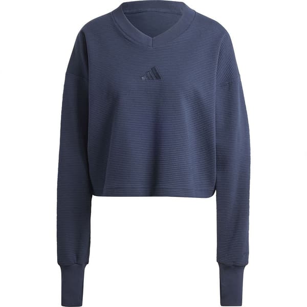 Adidas All Szn Ribbed V Neck Huppari Sininen L Nainen
