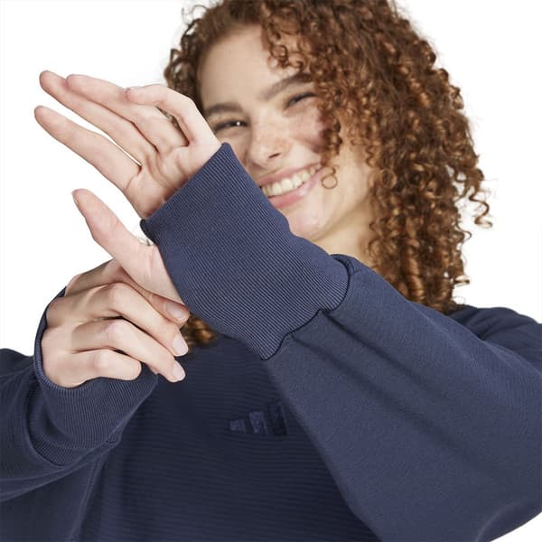 Adidas All Szn Ribbed V Neck Huppari Sininen L Nainen