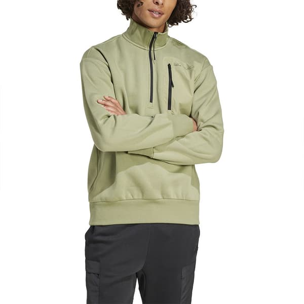 Adidas City Escape Fleece Halv Dragkedja Sweatshirt Grönt 2XL / Regular Man
