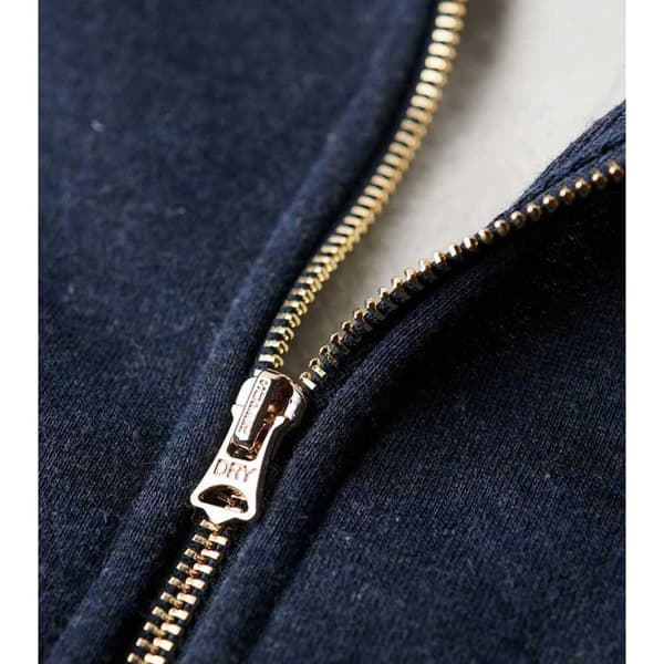 Superdry Luxe Metallic Logo Sweatshirt Med Dragkedja Blå L Kvinna