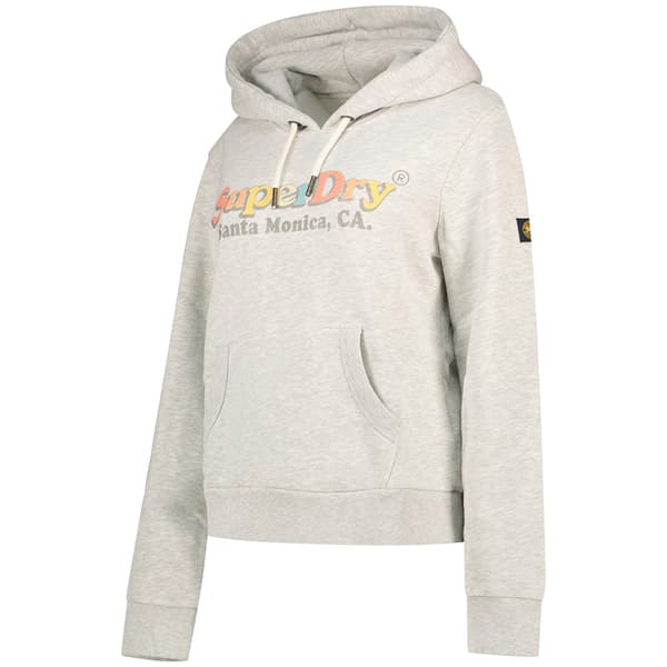 Superdry Rainbow Logo Huvtröja Grå XS Kvinna