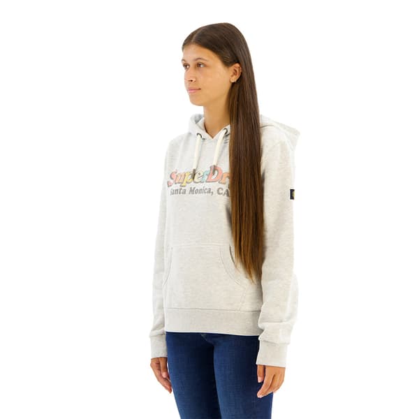 Superdry Rainbow Logo Huvtröja Grå XS Kvinna