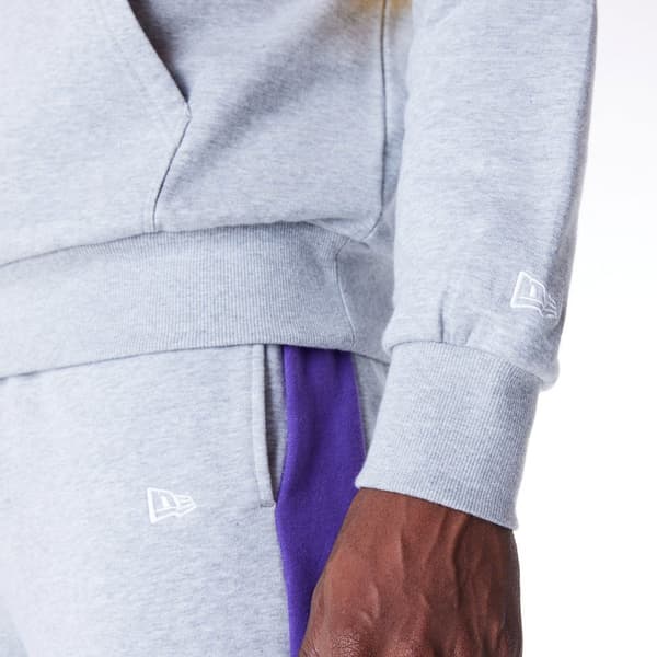 New Era Colour Block Los Angeles Lakers Hættetrøje Grå L Mand