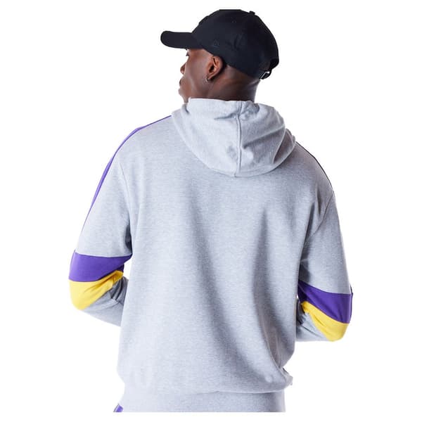 New Era Colour Block Los Angeles Lakers Hættetrøje Grå L Mand
