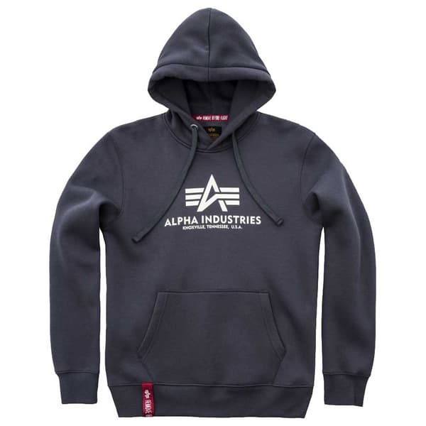 Alpha Industries Basic Huvtröja Grå M Man