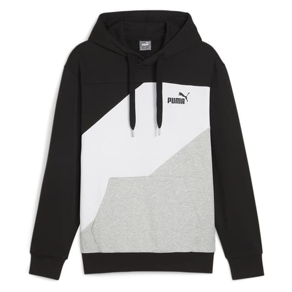 Puma Power Colorblock Tröja Med Huva Grå S Man