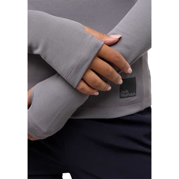 Jack Wolfskin Bike Commute Halv Lynlås Sweatshirt Grå XL Kvinde
