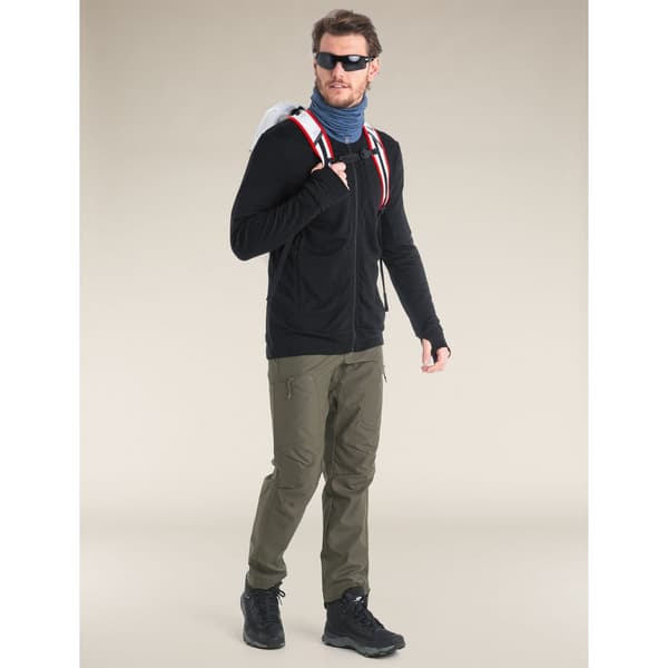 Icebreaker Merino 260 Quantum Iv Kokovetoketjullinen Collegepaita Musta S Mies