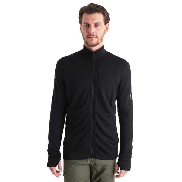 Icebreaker Merino 260 Quantum Iv Kokovetoketjullinen Collegepaita Musta S Mies