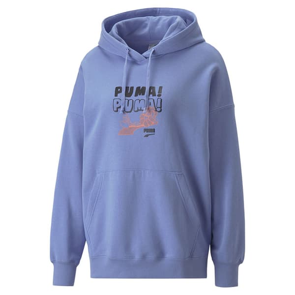 Puma Select Downtown Oversized Graphic Tröja Blå S Kvinna