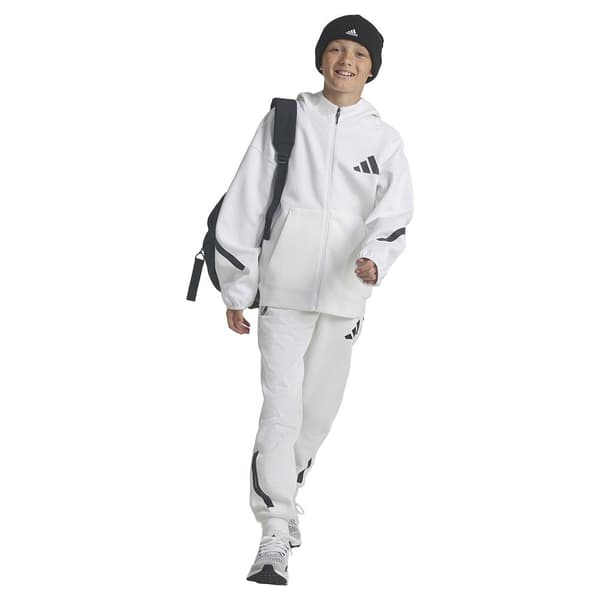 Adidas Z.n.e Sweatshirt Med Dragkedja Vit 7-8 Years Pojke