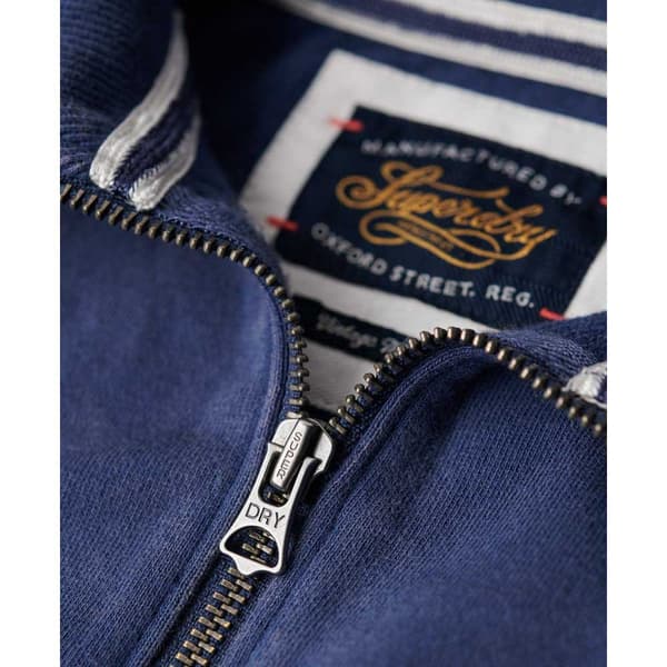 Superdry Athletic Applique Tröja Med Halv Dragkedja Blå S Kvinna