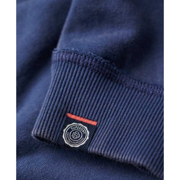 Superdry Athletic Applique Tröja Med Halv Dragkedja Blå S Kvinna