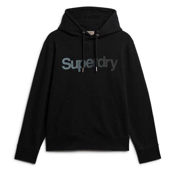Superdry Core Logo Fade Loose Huvtröja Svart S Man