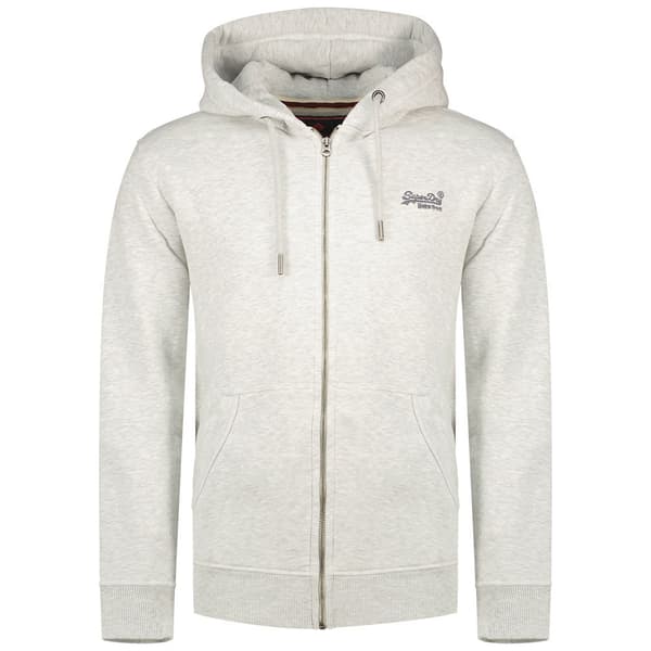 Superdry Essential Logo Sweatshirt Med Dragkedja Grå 3XL Man