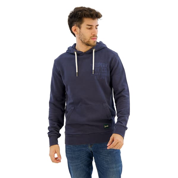 Superdry Copper Label Chest Tröja Med Huva Blå 3XL Man