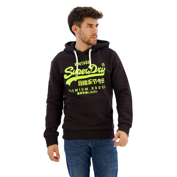 Superdry Neon Vl Ub Tröja Med Huva Grönt S Man