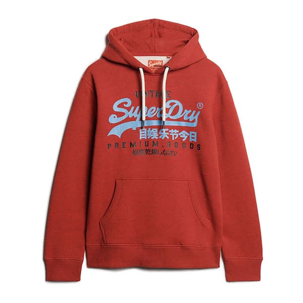 Superdry Vl Duo Tröja Med Huva Röd S Man
