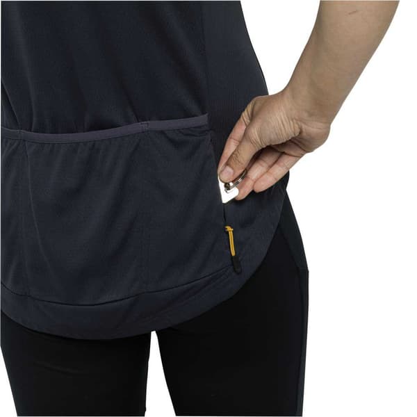 Jack Wolfskin Morobbia Fz T-shirt Med Korte ærmer Gul,Sort XL Kvinde