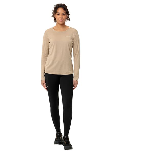 Vaude Essential Pitkähihainen T-paita Beige 42 Nainen
