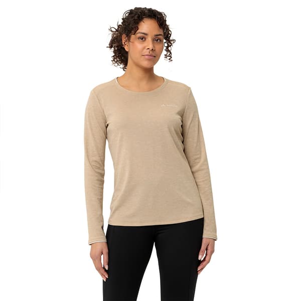 Vaude Essential Pitkähihainen T-paita Beige 42 Nainen