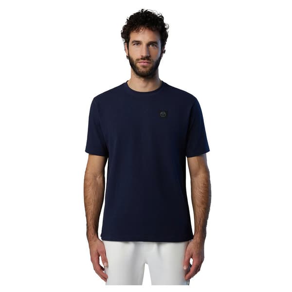 North Sails Logo T-shirt Med Korte ærmer Blå XL Mand