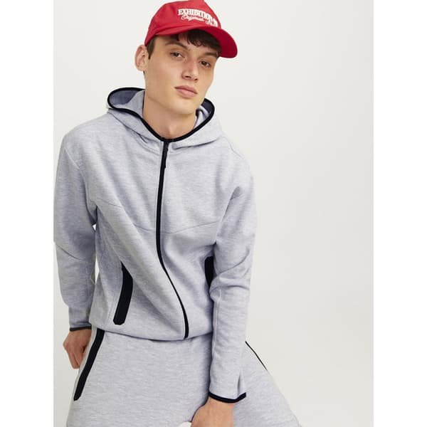 Jack & Jones Fusion Kokovetoketjullinen Collegepaita Harmaa S Mies