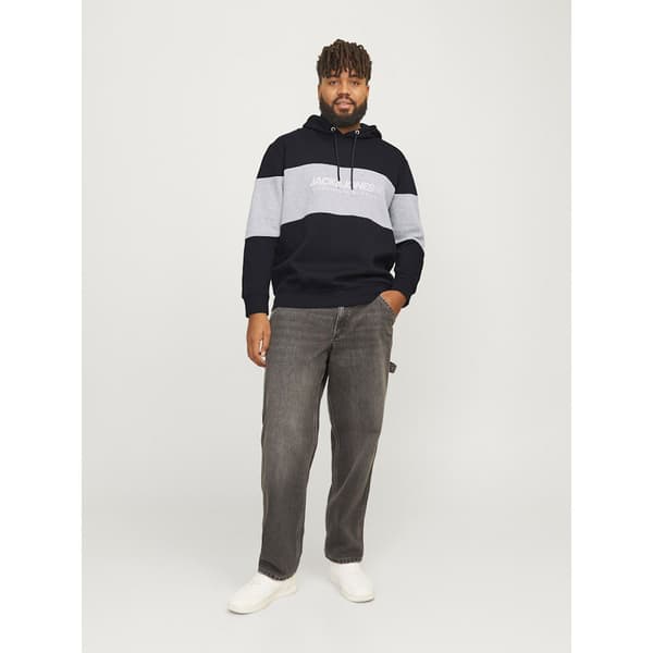 Jack & Jones Legacy Blocking Plus Hættetrøje Sort 4XL Mand