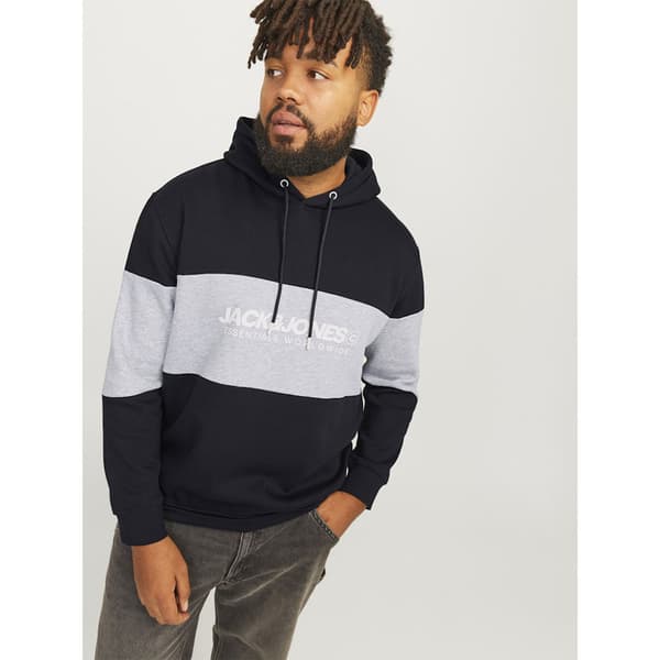Jack & Jones Legacy Blocking Plus Hættetrøje Sort 4XL Mand