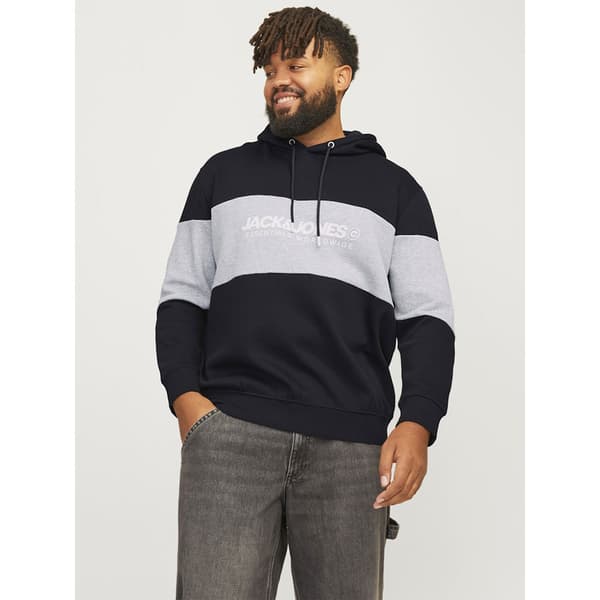 Jack & Jones Legacy Blocking Plus Hættetrøje Sort 4XL Mand