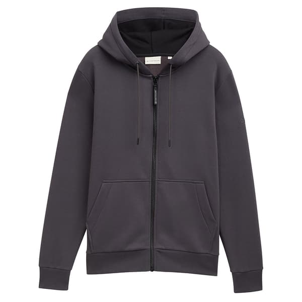 Tom Tailor Printed Sweatshirt Med Dragkedja Grå M Man