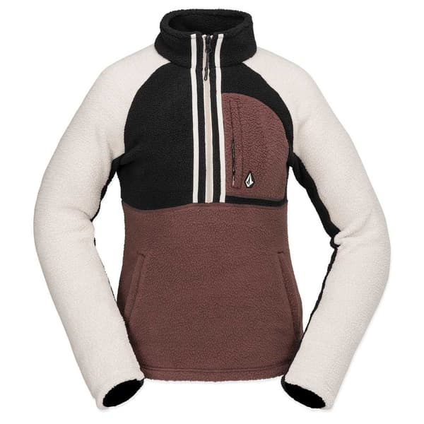 Volcom Demi Halv Dragkedja Sweatshirt Röd M Kvinna